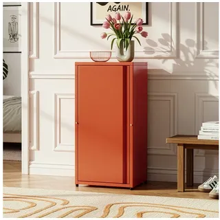 [en.casa] Burlöv Aktenschrank 88 x 40 x 35 cm Ziegelrot