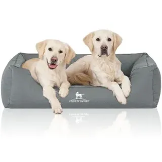 Knuffelwuff Orthopädisches Hundebett Leon aus Velour - petrol