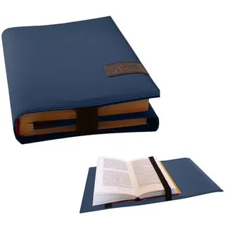 SKIN von Barth & Bauer BookSKIN Buch Einband (Größenverstellbar) in Marine-Blau mit Lesezeichen