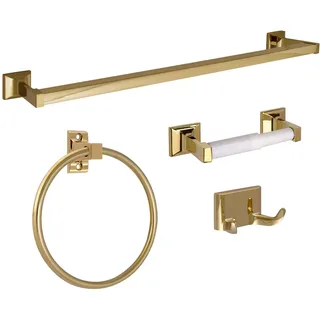 Design House Millbridge Badzubehör-Set, poliertes Messing