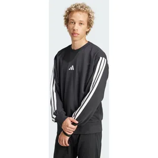 adidas Essentials 3-Streifen French Terry Sweatshirt Black / White L