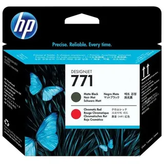 HP 771 matt schwarz + chromatic rot CE017A