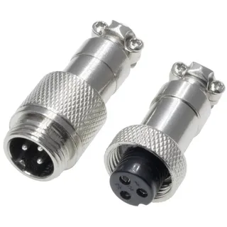 Pollin 453547 Rundsteckverbinder Stecker, Buchse Gesamtpolzahl: 3 1 Set