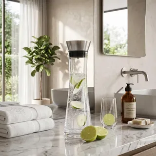 Hi Wasserkaraffe mit Ausgießer Transparent 1,2 L