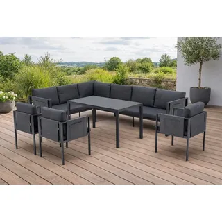 Gardissimo SORRENT Alu Ecklounge mit 3 Sesseln Gartenmöbel Set Gruppe