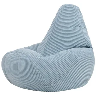 icon Sitzsack Sitzsack Sessel aus Cord Flauschig für Kinder „Dalton", 69x59x65cm, Made in Germany, für Kinderzimmer blau