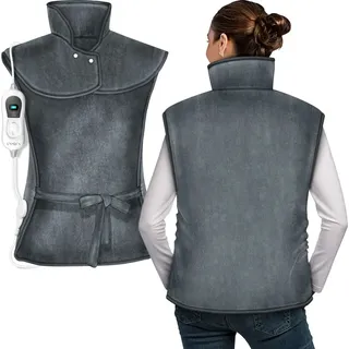 sinnlein Heizkissen elektrisch Grau Wärmekissen Heizdecke Heizmatte Nacken Rücken Schulter