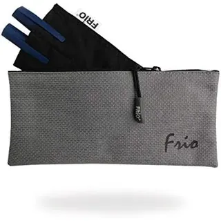 FRIO VIVA DOPPEL 10 x 18cm| Insulin Tasche für 2 Pens | oder z.B. 1 Pen und 2 Ersatzpatronen | mit einem Reißverschluss (Grau) - 8x18 cm (1er Pack)