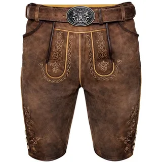 Maddox Trachtenlederhose Lederhose HORN antik stein 54