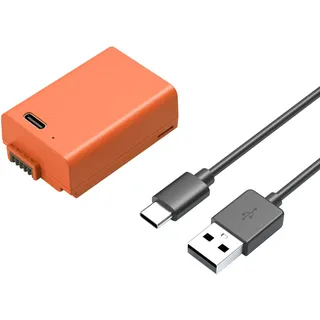 SMALLRIG Battery Akku für EN-EL25 1250mAh USB-C Battery Ersatzakku für Nikon Z30 / Z50 / Z50 II/Z fc, 1,75 Std. voll aufgeladener wiederaufladbarer Kamera-akku für Nikon Z50, Z fc, Orange – 4967