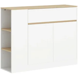 Homcom Küchenschrank mit Schublade 110 x 29,5 x 82 cm Weiß