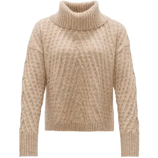 OPUS Damen Pullover | Grobstrickpullover PLINEA Regular mit Wolle Macadamia, 44 - 44