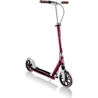 GLOBBER NL 205 Deluxe – Tretroller, 205 mm, ABEC 9, Handbremse, höhenverstellbar, Frontfederung, Klappmechanismus, rot - Rot