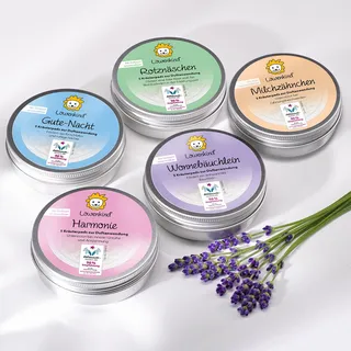 Löwenkind 5er-Dosen-Set für die Erkältungszeit, Zahnen, Schlafprobleme und ein gutes Bauchgefühl 4x5 St Set