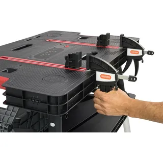KETER faltbare Werkbank 85 x 55 cm max. 453 kg inkl. Schraubzwingen