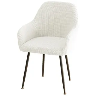 Coonoor Stuhlhusse Stretch Stuhlhussen-Bezüge Mit Armlehne, Stuhlhusse weiß