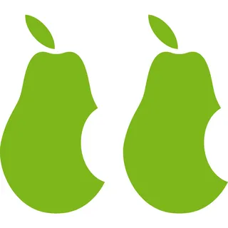 GreenIT 2 Stück 10cm Birne mit Biss Handy Tablet Notebook Laptop Aufkleber Tattoo Deko Folie (apfelgrün)