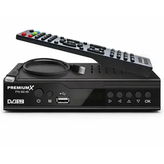 Premium X PremiumX Sat Receiver FTA 522 HD - DVB-S2 Digital Satellitenreceiver, Unicable tauglich, HDMI SCART, USB Media Player, 12V FullHD