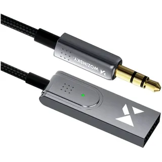 wozinsky Bluetooth 5.3 Audioadapter / AUX-Audioempfänger in Schwarz 10m Reichweite