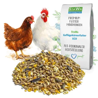 StaWa Geflügelkörnerfutter Eco, die preisbewusste Körnermischung für den Alltag, Hühnerfutter, Entenfutter, 5 kg