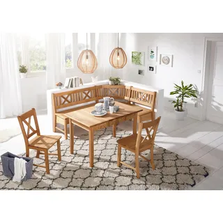 massivline&more Eckbankgruppe »Königsee« Set, 4 Stk. tlg. Eckbank ist umstellbar, Eckbank mit Truhe, mit Auszug 120 (160) cm