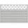 Sichtschutzzaun Element Country 120 x 180 cm grau