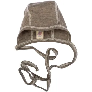 Engel Natur, Merino/Seide Babyhäubchen GOTS 62/68 walnuss