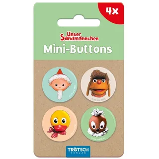 Trötsch Verlag Trötsch Unser Sandmännchen Mini-Buttons 4er Set Sandmann und Freunde