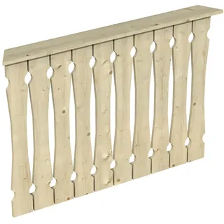 SKANHOLZ Brüstungsgeländer Balkonschalung 120 cm Länge 96 cm Höhe Beige