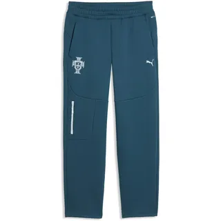 Puma Sporthose "Portugal PUMATECH Jogginghose Herren", Herren, Gr. XS, Normalgrößen, ocean tropic silber mist blau gray, Obermaterial: 77% Baumwolle, 23% Polyester. Taschenfutter: 100% Baumwolle, unifarben, regular fit, Hosen Sporthose