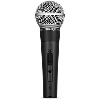 Shure SM58SE Cardioid Dynamisches Vokalmikrofon mit Eius-Schalter, eingebauter Popfilter, A25D-Mikrofon-Clip, Speichertasche, 3-pin-XLR-Anschluss (SM58S)