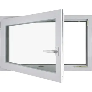 Meeth Kellerfenster 90 x 40 cm DIN links 1-flügelig Dreh-Kipp weiß