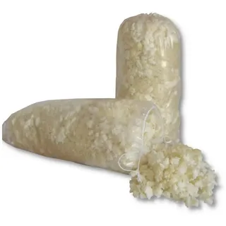 Meivita Kissenfüllung 2x Naturlatexflocken mit Schafschurwollkügelchen Nachfüllpack je 400 g beige