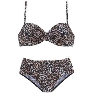 LASCANA Bügel-Bikini Damen braun-bedruckt Gr.38 Cup G
