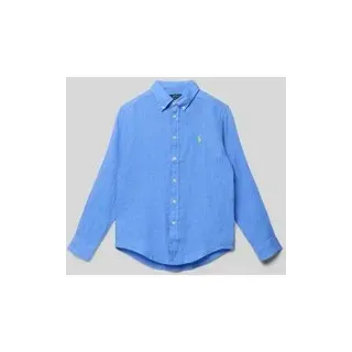 Regular Fit Freizeithemd aus Leinen, Bleu, XL