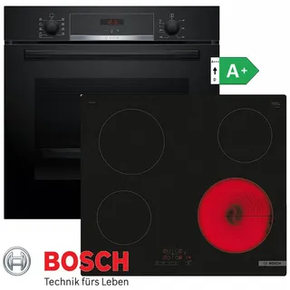 Bosch Herdset Autark Backofen 3D Heißluft + Glaskeramik Kochfeld 60cm