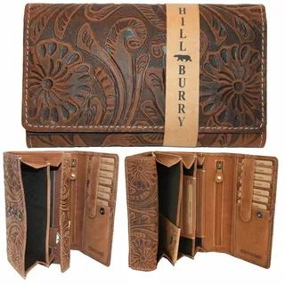 HILL BURRY | Portemonnaie Geldbörse Geldbeutel Damen Leder Frauen Damen Geschenk