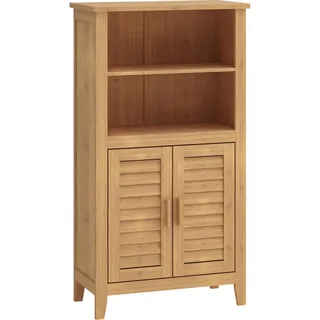 [en.casa] Beistellschrank Rirg 92 x 50 x 25 cm Bambus Natur