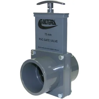 Valterra Zugschieber mit Edelstahlspindel, 2x Klebemuffe, Ø 75 mm, Grau