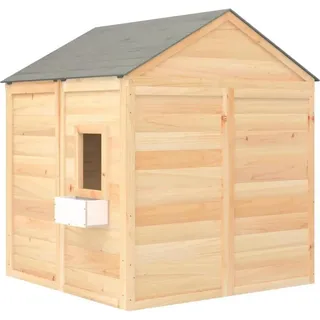 vidaXL Spielhaus mit Abschließbarer Tür und Blumentöpfen Tannenholz