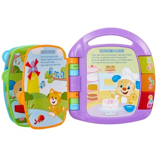 Fisher-Price Lernspaß Liederbuch Baby | Baby Musik Buch ab 6 Monate | Baby Musikspielzeug | Elektronisches Kinderbuch | Baby Spielzeug mit Musik | Spielzeug Baby ab 6 Monate, Version: Französisch, CDH39