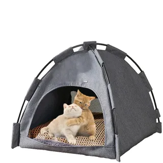 DzpKrka Faltbares Katzenzelt Waschbar Hund Tipi Zelt 42x42x38cm Tragbares Hundehöhle Katzen Höhle Luxery Hundehöhle Katzenzelt Für Haustiere Hunde Reisen Katzen
