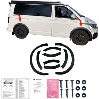 Radlaufleisten Radlaufschutz kompatibel mit VW VOLKSWAGEN T6 1 2019 bis 2022 8 Tlg mit ABE TÜV