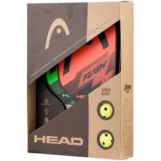 Head Pickleball Pack - Flash Pickleball Paddles, Grün/Orange inkl. 2 Pickleball Bällen und Tasche