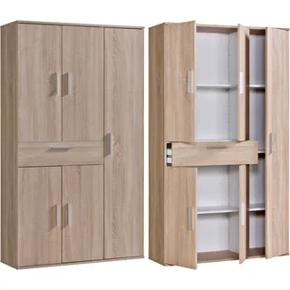 Procontour Mehrzweckschrank PROCONTOUR "Clara", braun (sonoma eiche), B:96cm H:167cm T:34cm, Schränke, Mehrzweckschrank, Höhe 167cm, mit variabel verstellbaren Einlegeböden