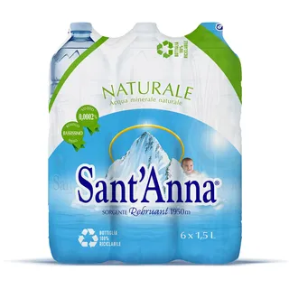 Sant'Anna Natürliches Mineralwasser, 1,5 l, 6er Pack (6 x 1,5 l)