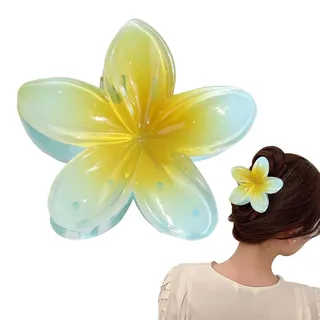 Blumen-haarklammern, Haarspange Hawaii Blume, Egg Flower Hair Claw Clips, Haarspange Blumen Hawaii Tropical, Rutschfest Haarklammern Elegante Haarstyling Zubehör Flower Hair Clip Claw Haarschmuck