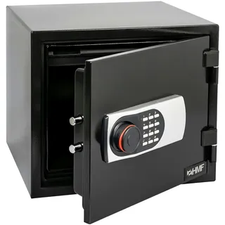 HMF 46161 Feuerfester Tresor mit Zahlenschloss, 41,2 x 35,5 x 36,3 cm,