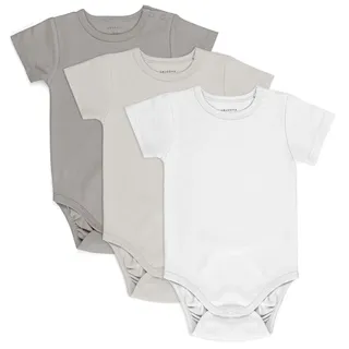 LaLoona Baby Body Kurzarm OEKO-TEX® 3er Pack - Natur - Gr. 74/80