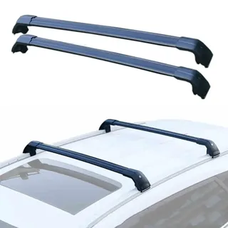 BTDLE Dachträger für Volkswagen TAYRON All Yeras,Auto-Dachrelingträger Schmutzabweisend Dachgepäckträger Fahrradträger Fahrradträger,A/Black